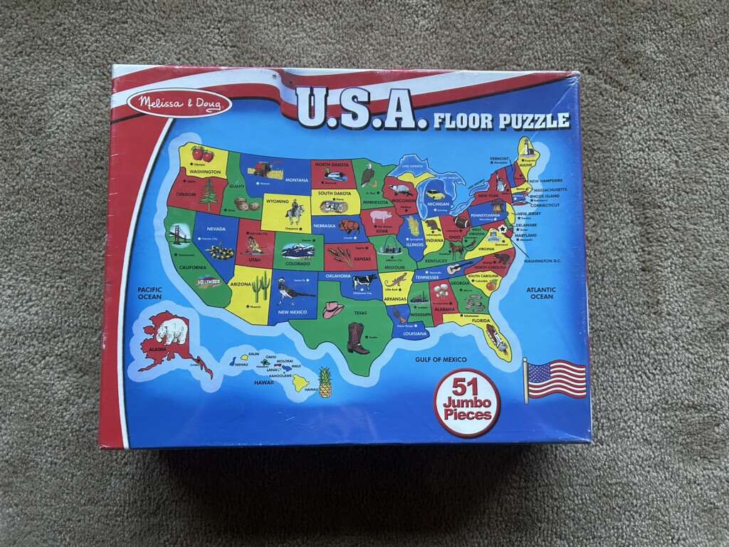 NEW Melissa and Doug USA Floor Puzzle
