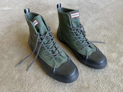 Hunter Unisex Canvas Waterproof Boots, Men’s 10