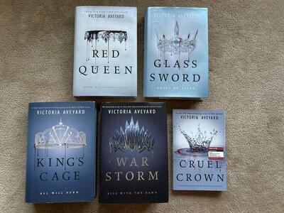 Red Queen Series, by Victoria Aveyard (hardcovers plus one)