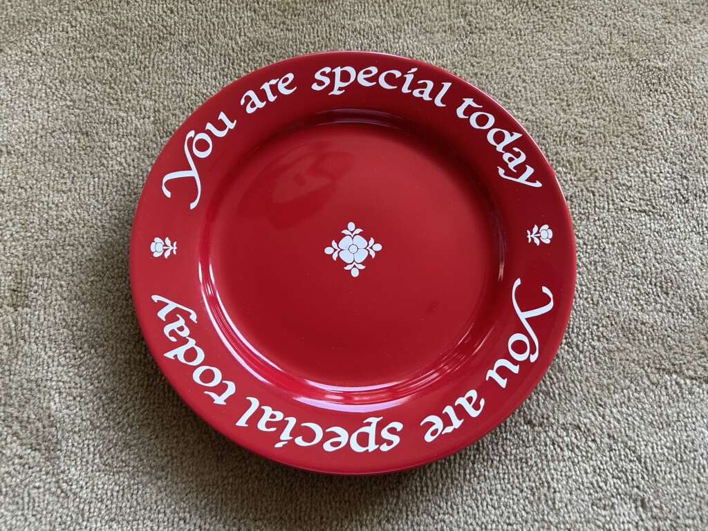 Vintage “You are special today” Plate