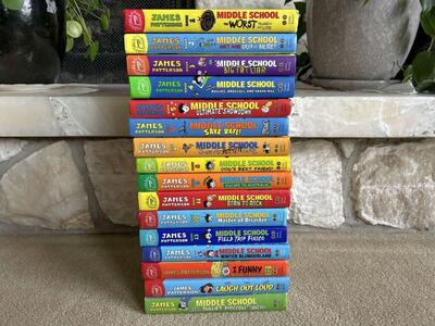 16 Middle School Books, by James Patterson (hardcovers)