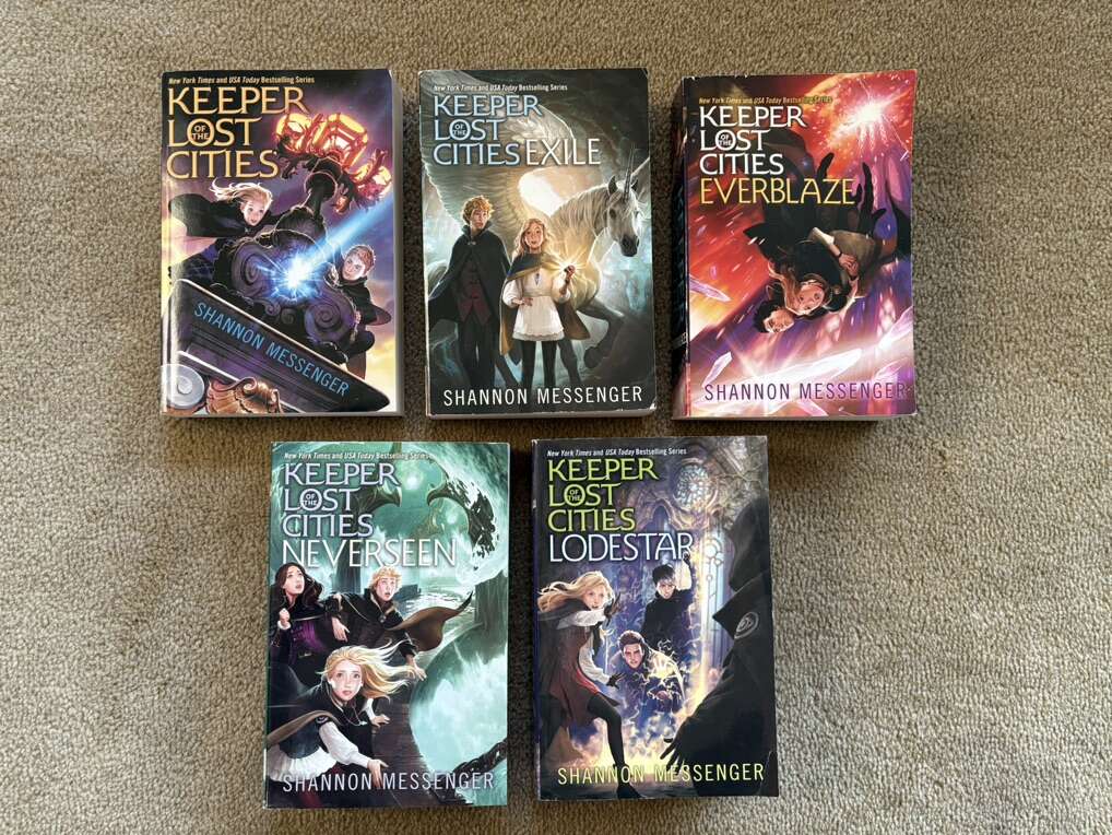 Keeper of the Lost Cities Books 1-5, by Shannon Messenger (paperbacks)