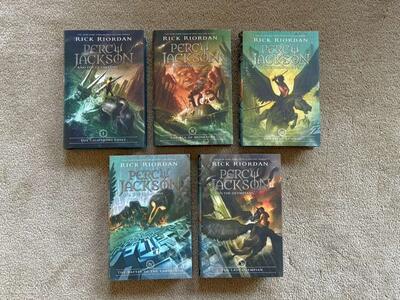 Percy Jackson Complete Series, by Rick Riordan (2014 hardcovers)