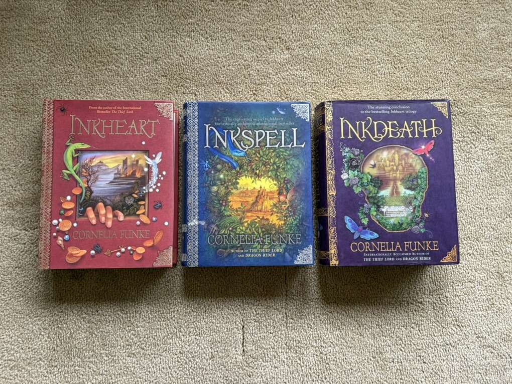COMPLETE Inkheart Trilogy, by Cornelia Funke (hardcovers)