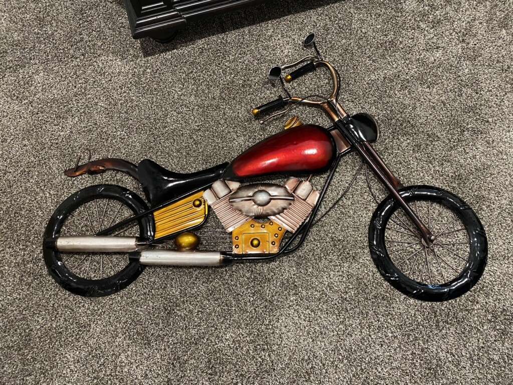 Metal Motorbike Wall Decor