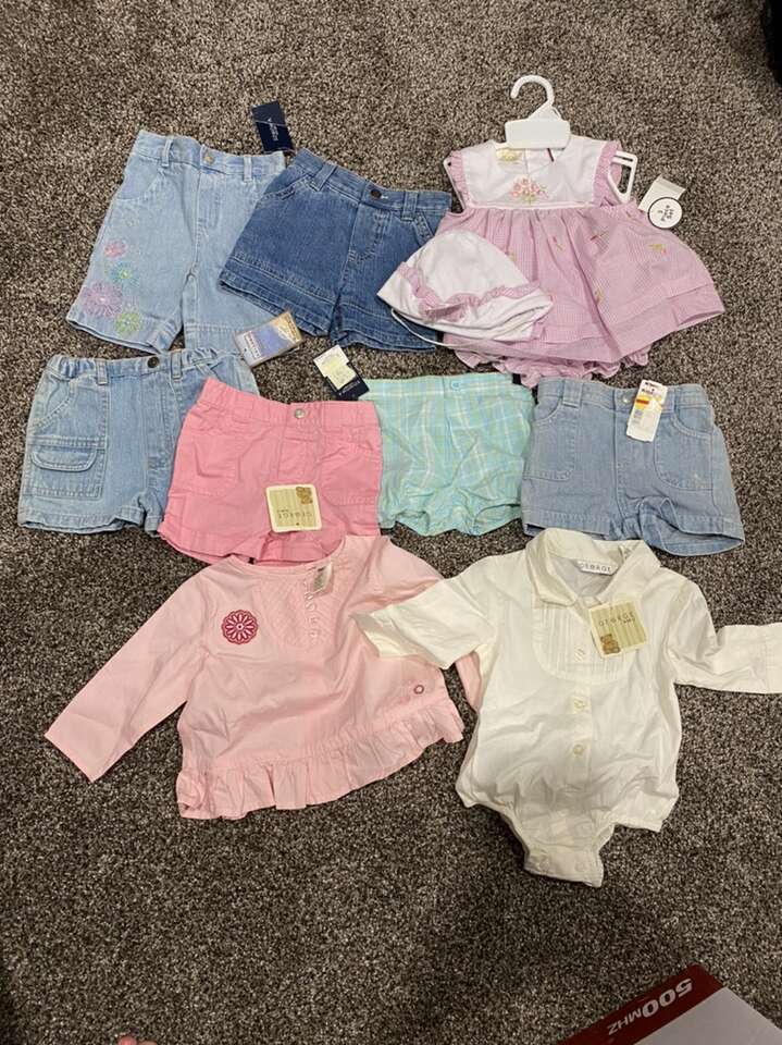 NEW Lot Of 9 3-6 Month Girl Clothes