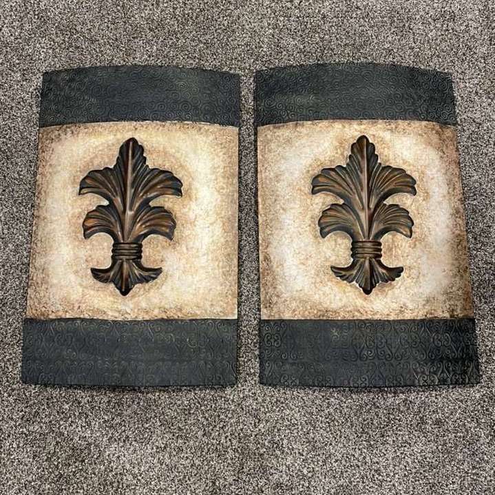 Lot Of 2 Metal Wall Decor