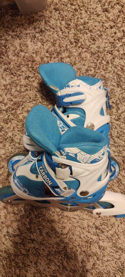 Kids Roller Inline Skates Adjustable Sizes 2-3.5