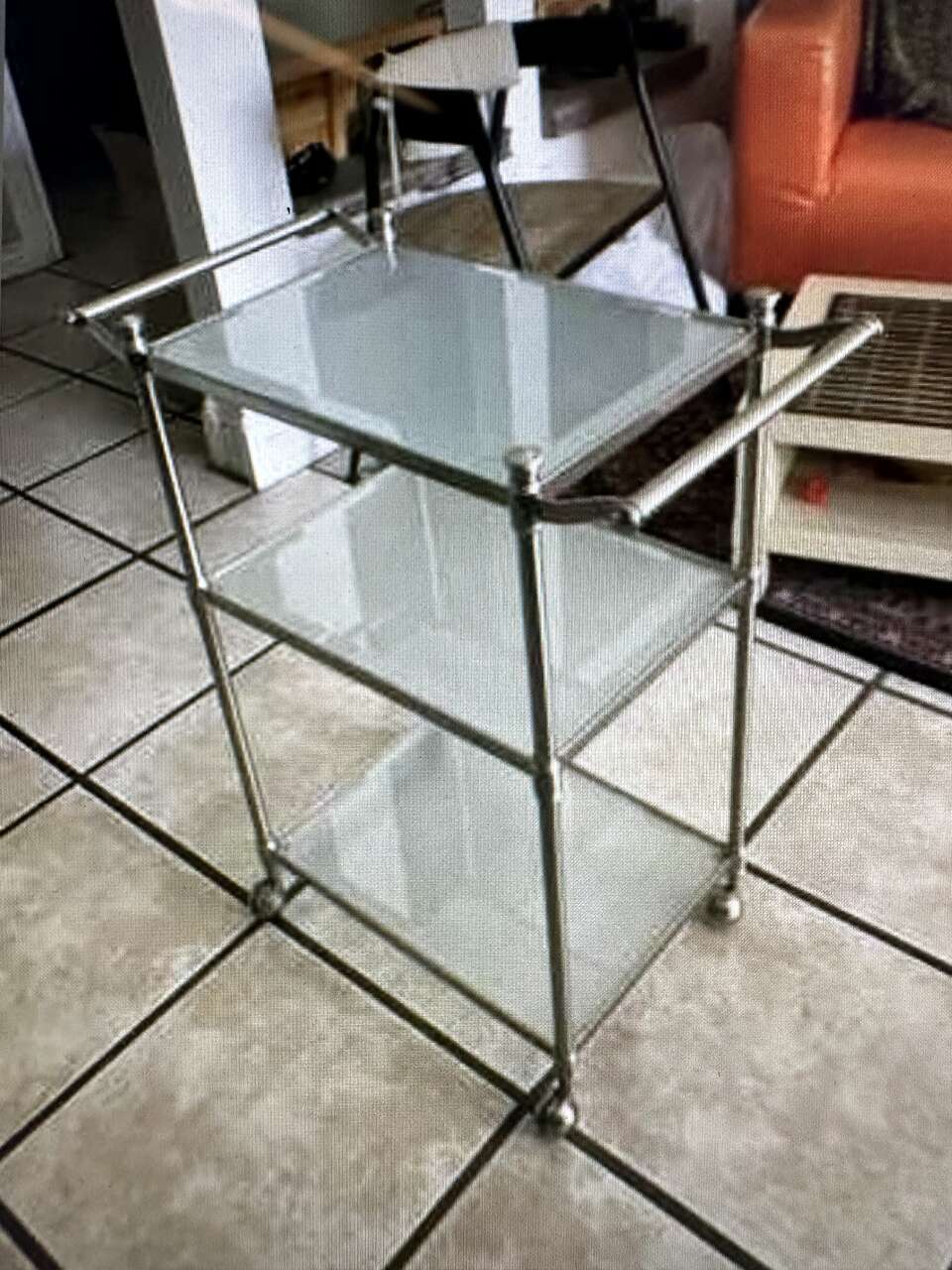 Chrome and Glass Trolley