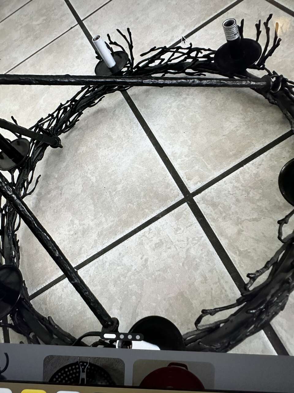 Unique and beautiful iron branch and twig chandelier