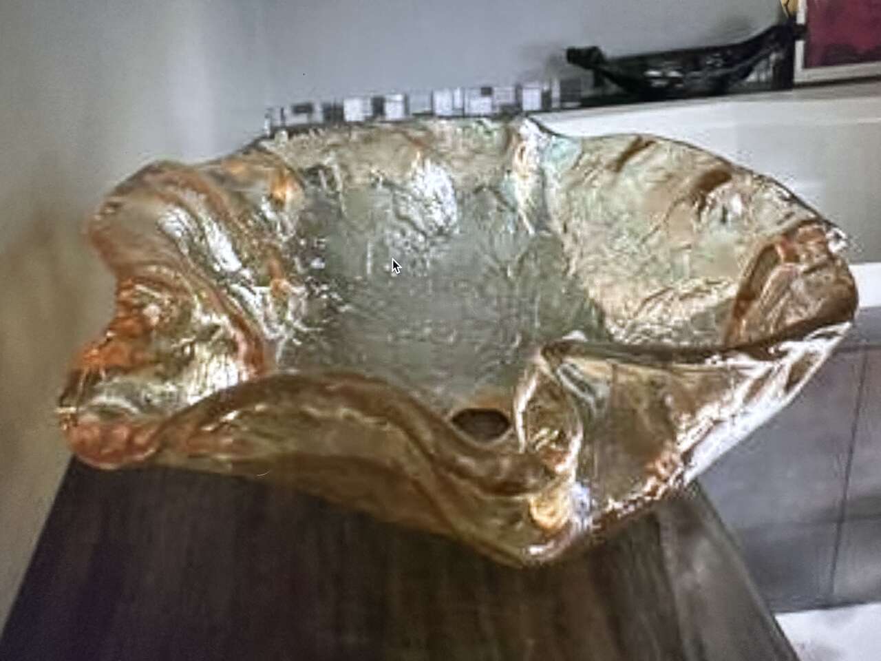 Large Bathroom Sink..Art Deco style Glass..New