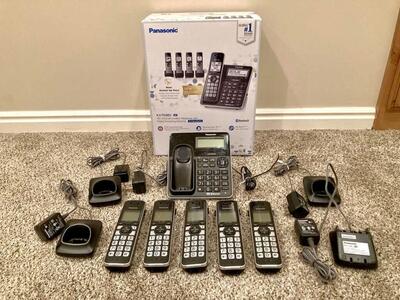 5 Handset Panasonic Telephone & Answer Machine