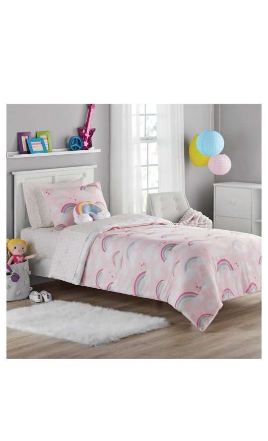 New Rainbow Girl Twin & Full Bedding Comforter Set