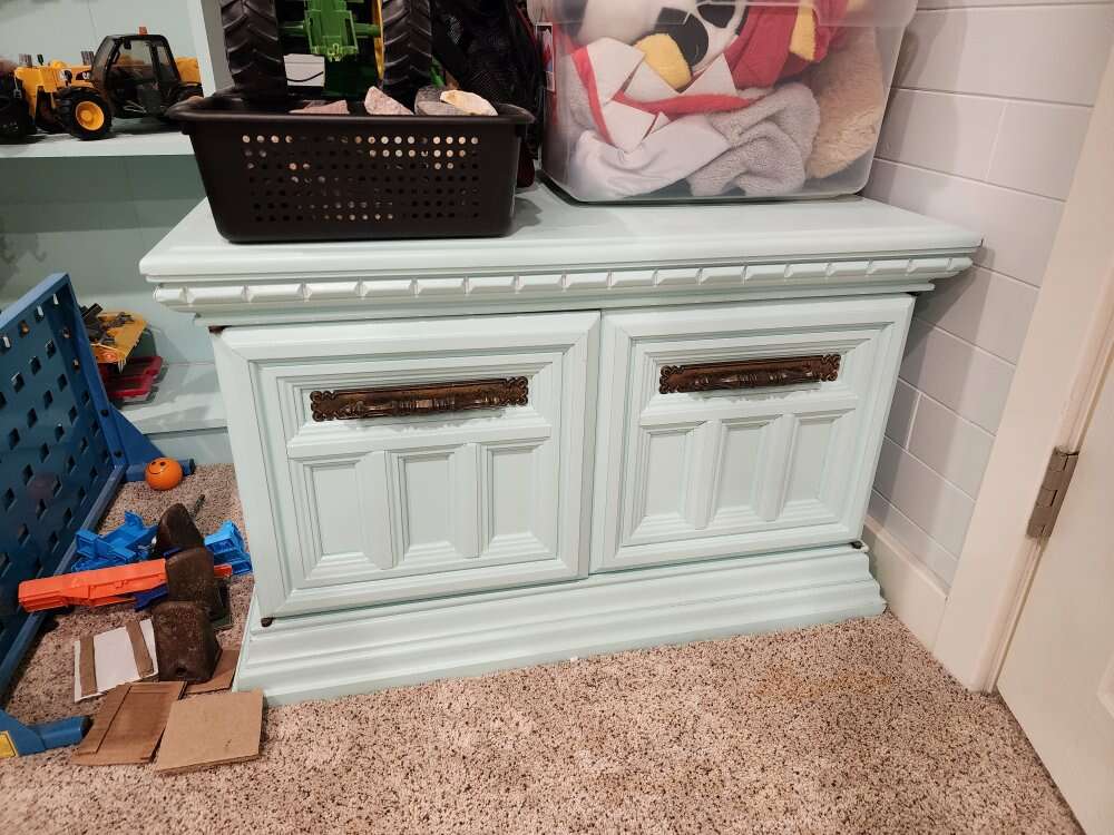 Cute Blue Coffee Table or End Table With Storage