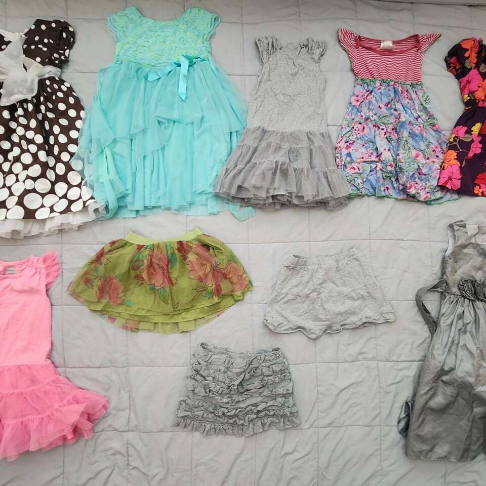 Set of 5T Girls Dresses and Skirts Church