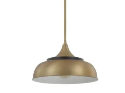3 Available New! Brass Gold and Black Pendant Light Capital Lighting 325713BX