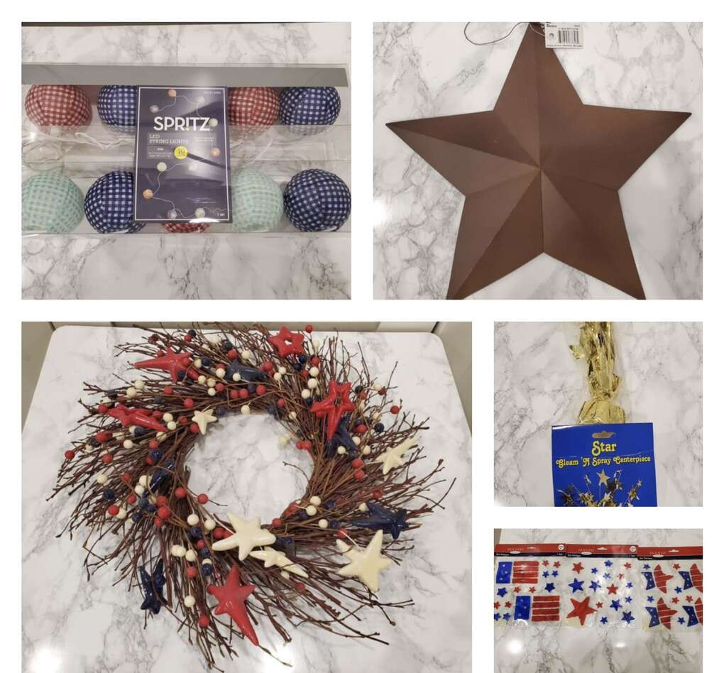 New! Set of 4th of July Decorations Wreath Lights