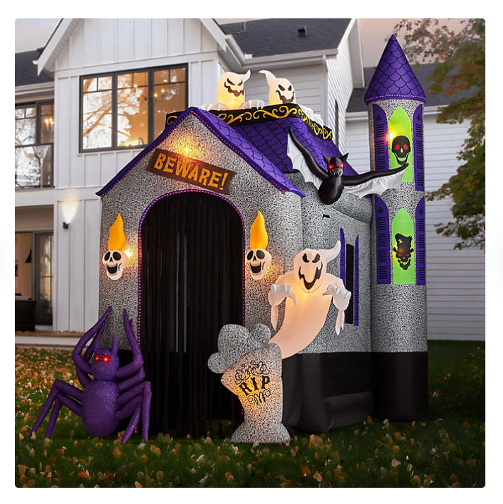 New! Large Halloween Inflatable Spook Tunnel Blow Up