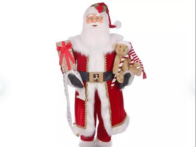 New! Member’s Mark 5' Animated Singing Santa, Caucasian Christmas Decoration