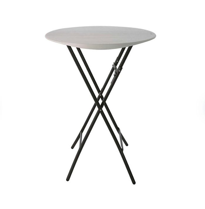 New in Box! Lifetime 33-Inch Round Bistro Plastic Foldable Table Light Commercial