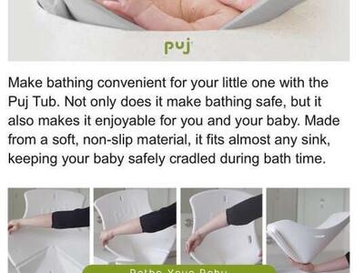 PUJ Foldable Baby Bath For Sink Baths