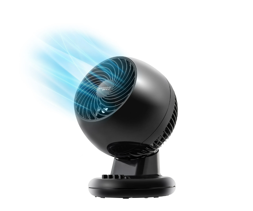 New! IRIS USA, WOOZOO Oscillating Fan with Timer, 3 Speed Settings, Black