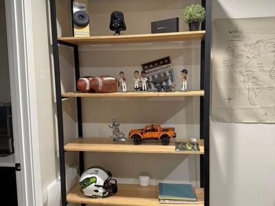 2 Metal Frame Book Shelves