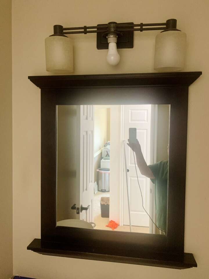 Dark Brown Bathroom Vanity Mirror