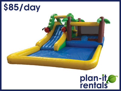Bounce House Water Park Slide Rental! Rent our Bouncy Castle Moonwalk Just $85 For Full Day!