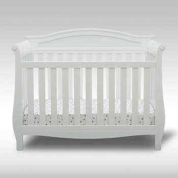 White baby crib and dresser with changing … Baby