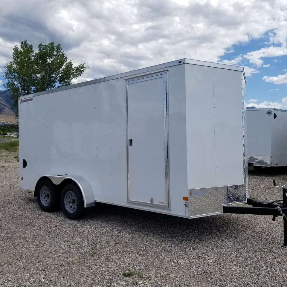 NEW WELLS CARGO 'DELUXE MODEL' 7X16 TRAILER 16 FT.