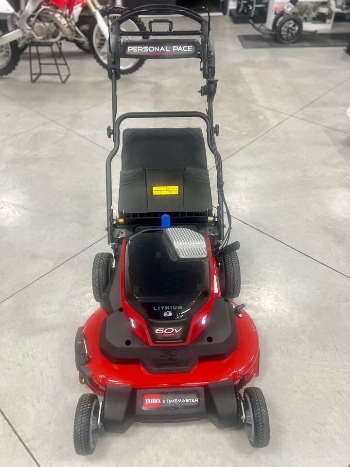 60V MAX 30" TORO ETIMEMASTER (2) 10AH BATTERIES W CHARGER