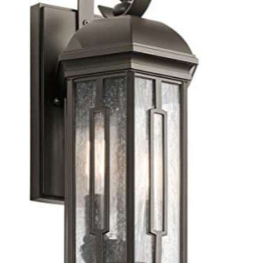 New Kichler outdoor wall light bronze clear seeded