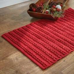 Brand new red Winter scarf yarn rug 2' X3'