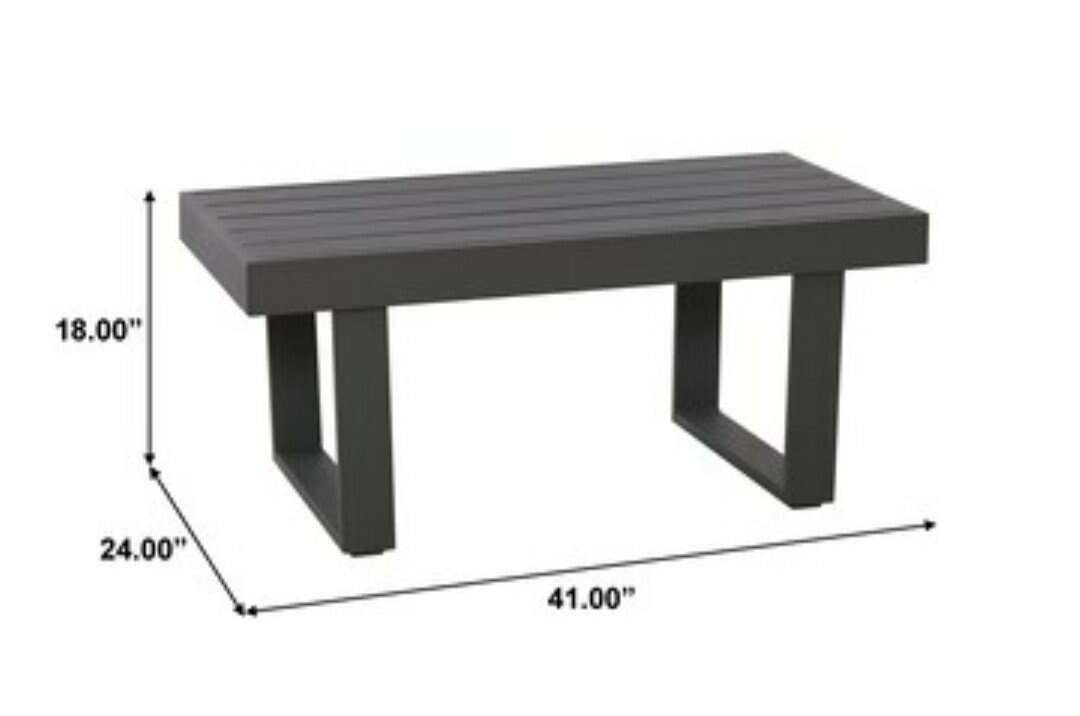 Brand new modern metal gray Coffee table
