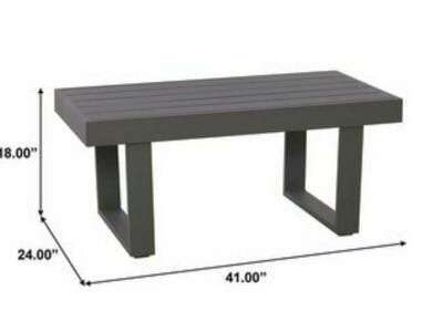 Brand new modern metal gray Coffee table