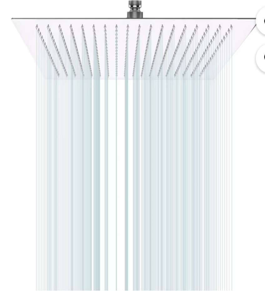 New rain 16" square ultra rain shower head