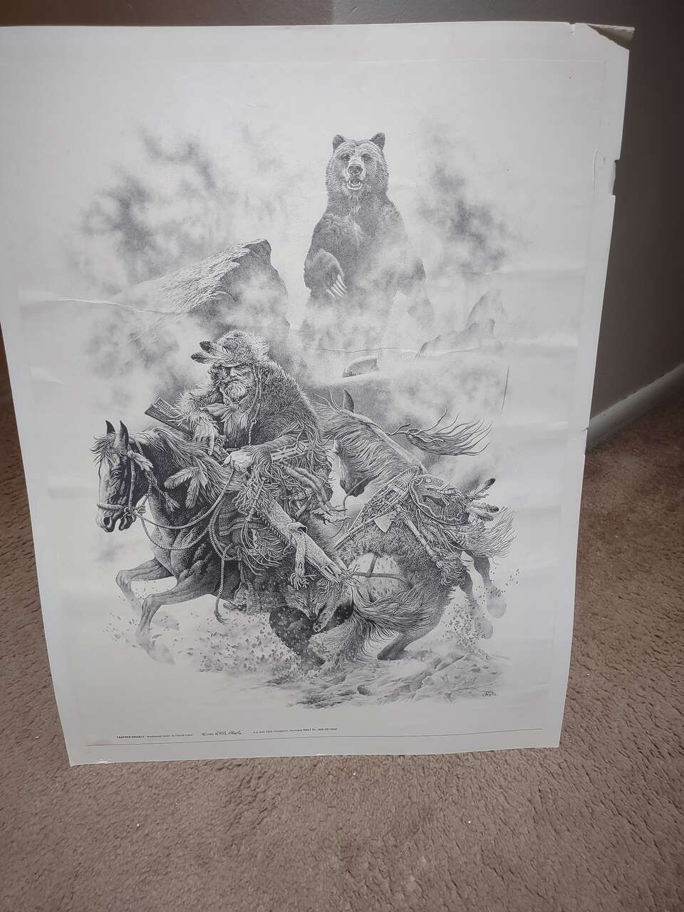 Mountaineer/ Fur Trapper 1983 reprint painting