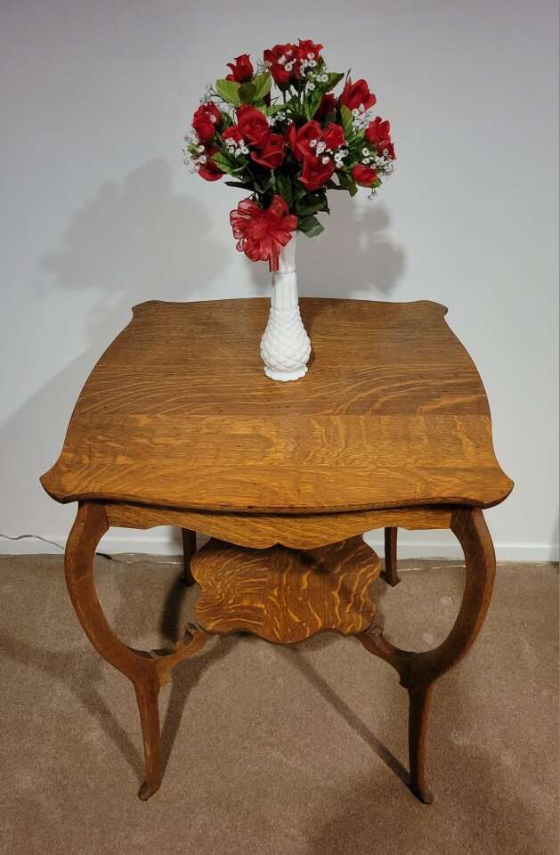Vintage Oak Two Tier Table