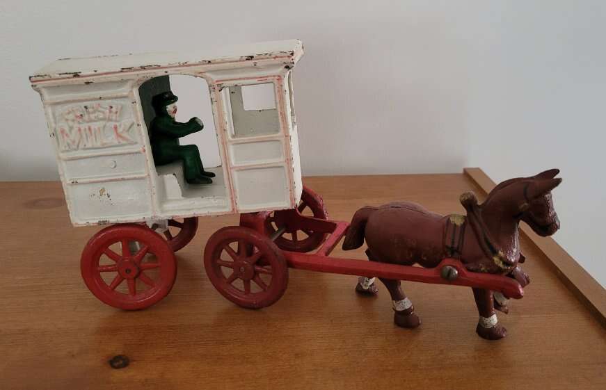 Vintage Cast Iron Milk Cart