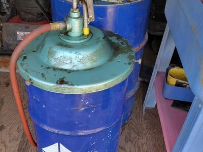Vintage 15 gal Arco Barrel with Pump