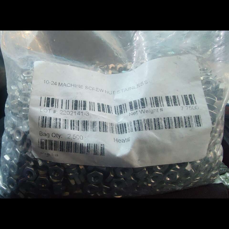 Brand New - 2,500 Stainless 10-24 Nuts