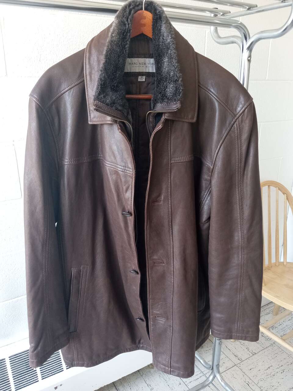 Andrew Marc NEW YORK Genuine Leather Jacket Coat XL
