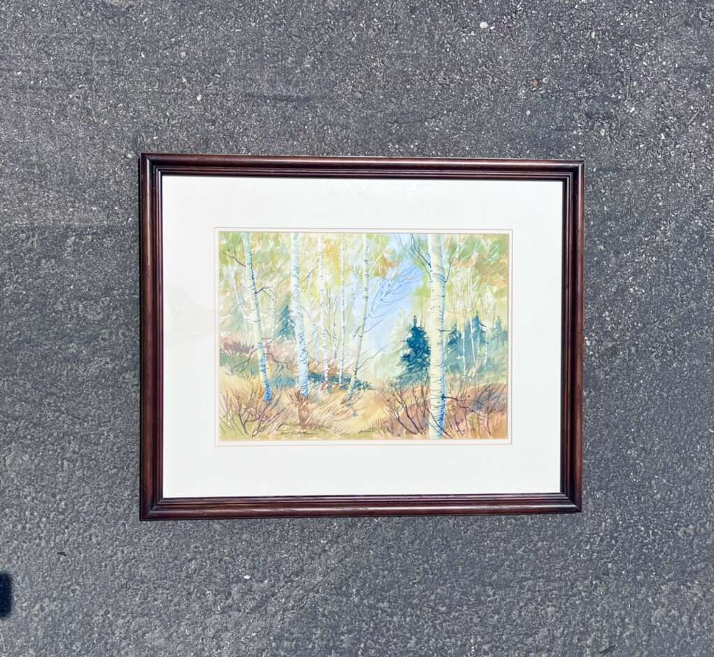 James Schnirel Aspen Landscape Watercolor Painting