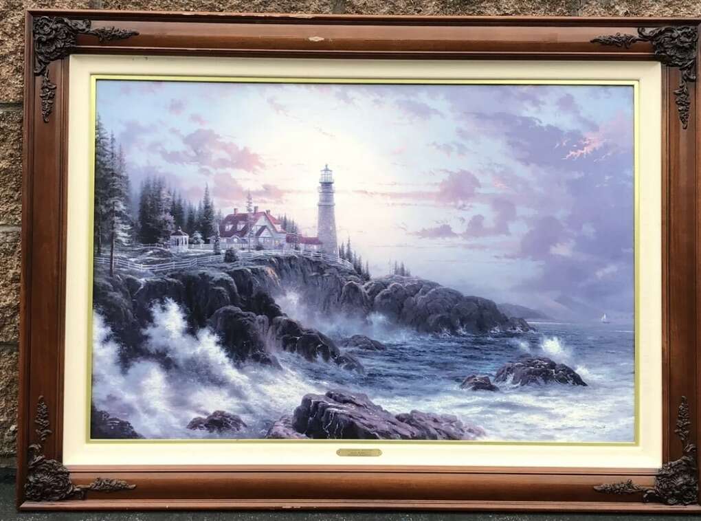 Thomas Kinkade Clearing Storms Seaside Painting