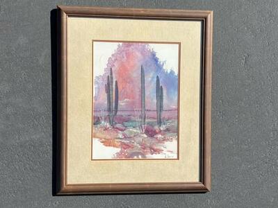SO PRETTY Adin Shade Watercolor Painting Cactus