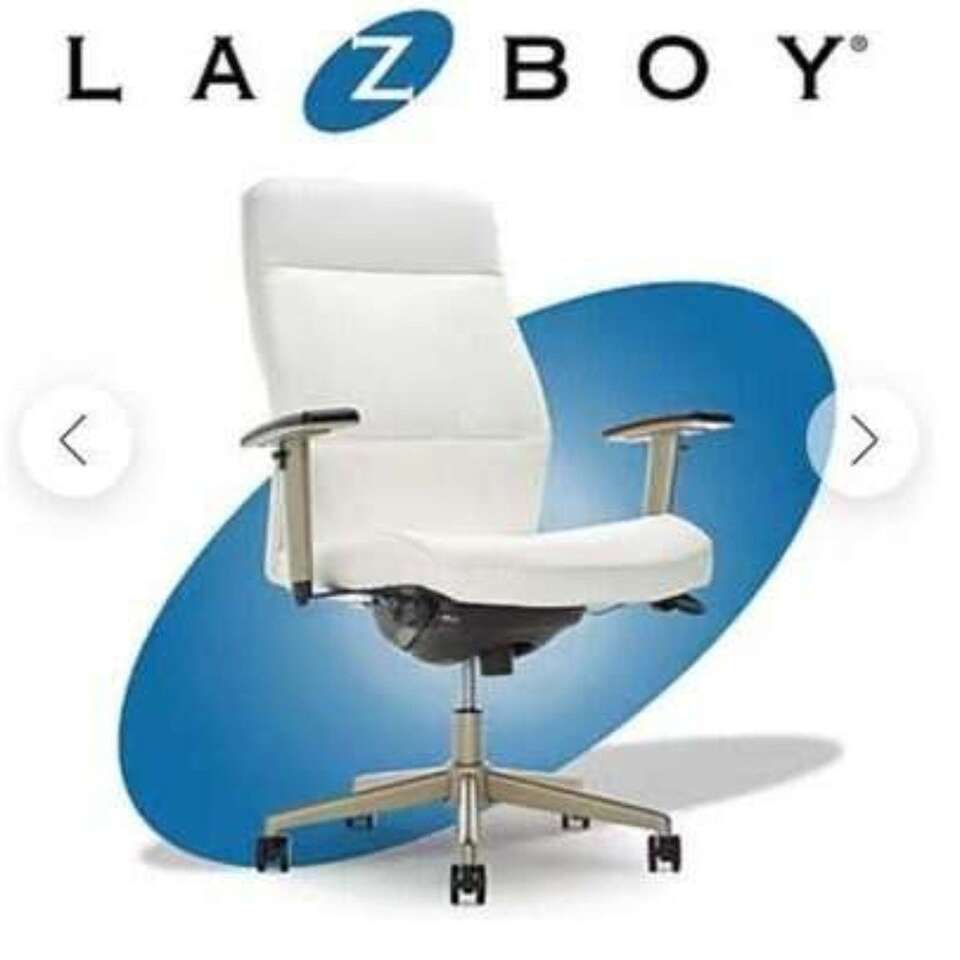 Lazy Boy office chair white faux leather. new