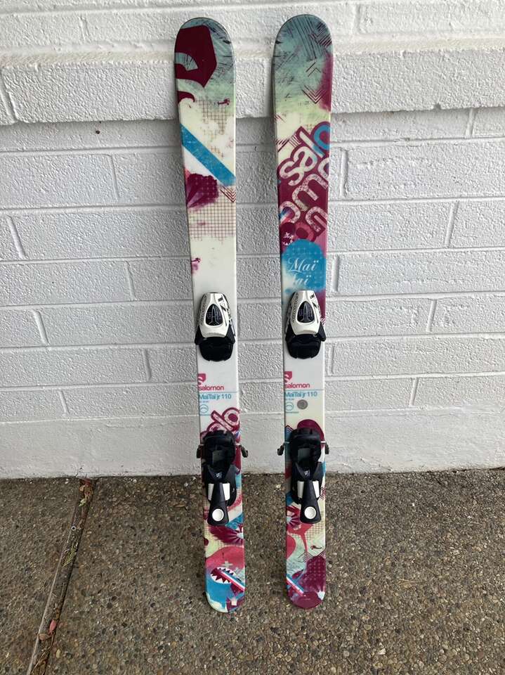 Salomon MaiTai Jr 110cm Kid Skis W/ Bindings