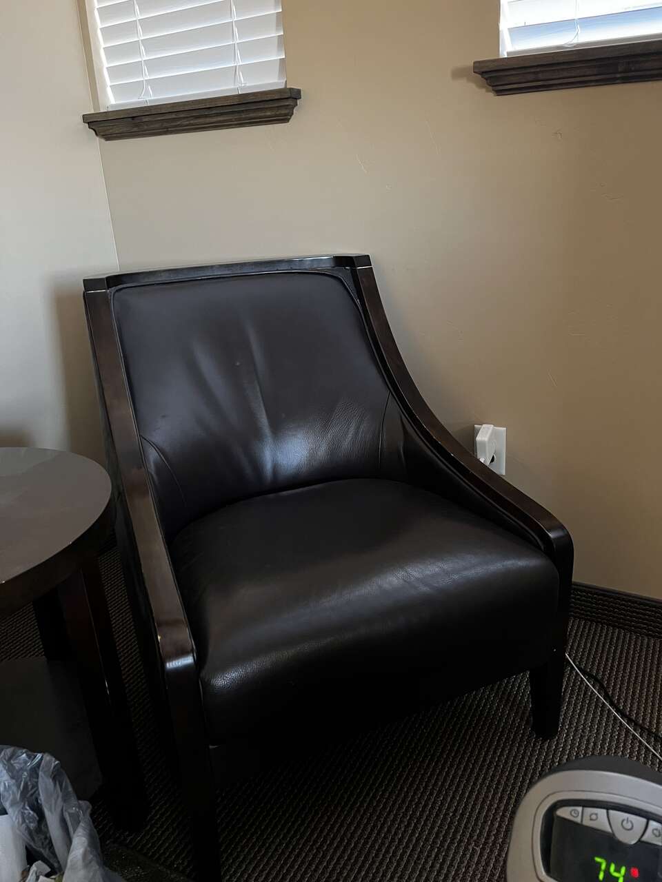 Brown leather chair Furniture