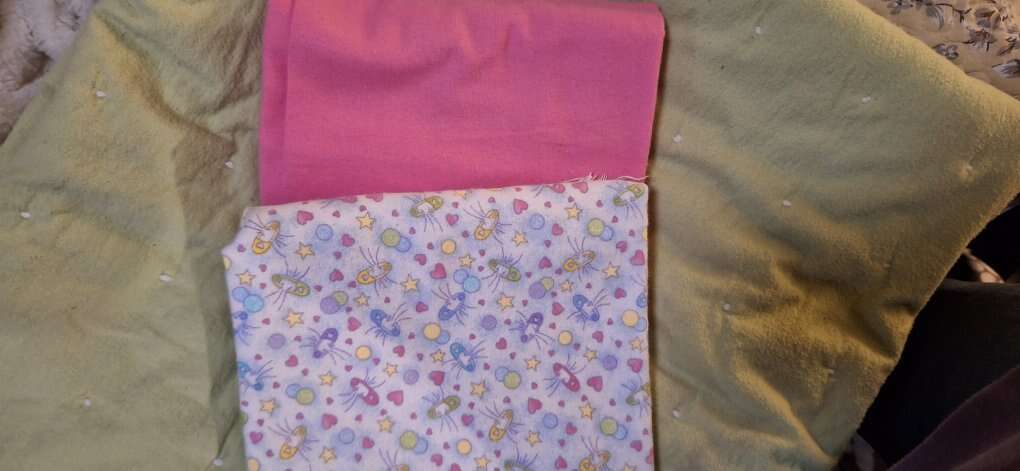 NEW:  Baby Pin & Pink Square Flannel